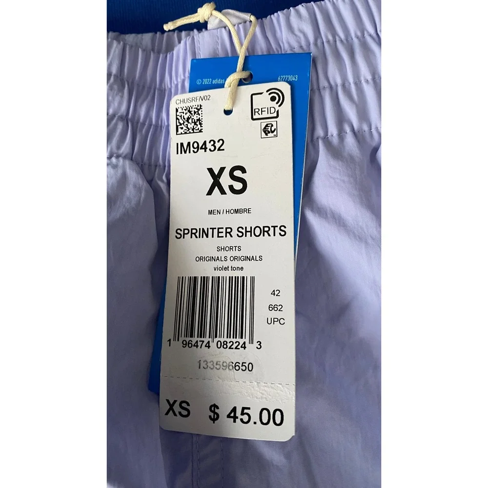 Adidas Originals Sprinter Shorts Semi light lavender Mens Size XSmall NWT IM9434